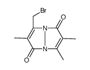 3-(溴甲基)-2,6,7-三甲基-1H,5H-吡唑并[1,2-a]吡唑-1,5-二酮结构式