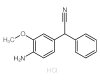 Benzeneacetonitrile,4-amino-3-methoxy-a-phenyl-,hydrochloride (1:1) Structure