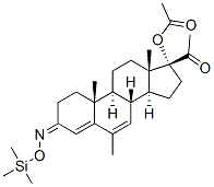 17-(Acetyloxy)-20-oxo-6-methylpregna-4,6-dien-3-one [O-(trimethylsilyl)oxime]结构式
