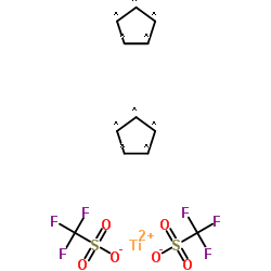 双(三氟甲磺酸)二茂钛结构式