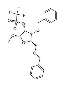 Methyl 3,5-Di-O-benzyl-2-O-(trifluoromethanesulfonyl)-β-D-ribofuranoside结构式