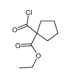 Cyclopentanecarboxylic acid, 1-(chlorocarbonyl)-, ethyl ester (9CI) Structure