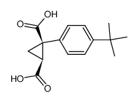 (1R,2S)-1-(4-(tert-butyl)phenyl)cyclopropane-1,2-dicarboxylic acid结构式