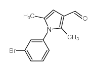 1-(3-溴苯基)-2,5-二甲基-1H-吡咯-3-甲醛结构式
