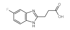3-(5-氟-1H-苯并咪唑-2-基)丙酸结构式