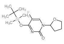 4-(dimethyl-tert-butyl-silyl)oxy-5-fluoro-1-(oxolan-2-yl)pyrimidin-2-one Structure