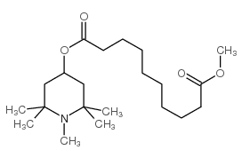 1-(甲基)-8-(1,2,2,6,6-五甲基-4-哌啶)癸二酸酯结构式