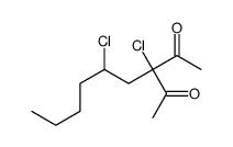 3-chloro-3-(2-chlorohexyl)pentane-2,4-dione结构式