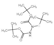 1-(叔丁硫基)-1,2-肼二羧酸二叔丁酯结构式
