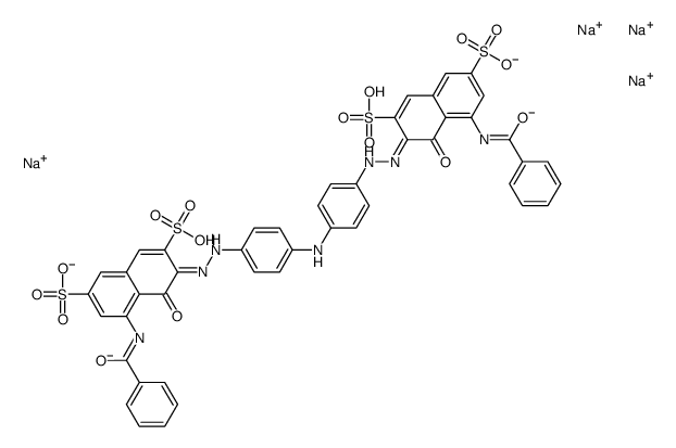 disodium 3,3'-[iminobis(4,1-phenyleneazo)]bis[5-(benzoylamino)-4-hydroxynaphthalene-2,7-disulphonate] Structure