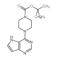 4-(5h-吡咯并[3,2-d]嘧啶-4-基)哌嗪-1-羧酸叔丁酯结构式