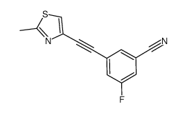 3-(2-(2-methylthiazol-4-yl)ethynyl)-5-fluorobenzonitrile Structure