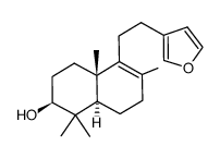 [2S,(+)]-5-[2-(3-Furanyl)ethyl]-1,2,3,4,4a,7,8,8aα-octahydro-1,1,4aβ,6-tetramethylnaphthalene-2β-ol结构式