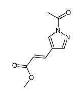 methyl (E)-3-(1-acetylpyrazol-4-yl)prop-2-enoate结构式