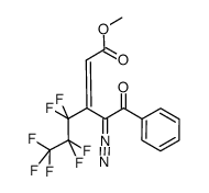 methyl (E)-3-(1-diazo-2-oxo-2-phenylethyl)-4,4,5,5,6,6,6-heptafluorohex-2-enoate结构式