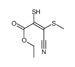 ethyl 3-cyano-3-methylsulfanyl-2-sulfanylprop-2-enoate Structure