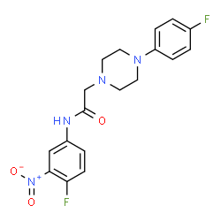 N-(4-FLUORO-3-NITROPHENYL)-2-[4-(4-FLUOROPHENYL)PIPERAZINO]ACETAMIDE structure