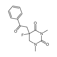 5-Fluoro-1,3-dimethyl-5-(2-oxo-2-phenyl-ethyl)-dihydro-pyrimidine-2,4-dione Structure