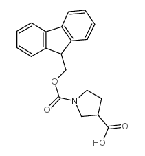 Fmoc-1-吡咯烷-3-羧酸结构式