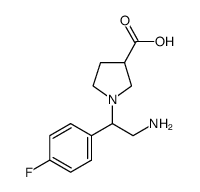 1-[2-氨基-1-(4-氟苯基)-乙基]-吡咯烷-3-羧酸结构式