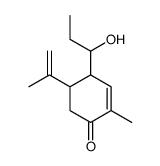 4-(1-hydroxypropyl)-2-methyl-5-prop-1-en-2-ylcyclohex-2-en-1-one结构式