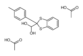 acetic acid,[2-(4-methylphenyl)-1,3-benzodithiol-2-yl]methanediol结构式