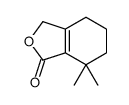 7,7-dimethyl-3,4,5,6-tetrahydro-2-benzofuran-1-one结构式