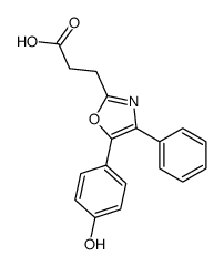 3-[5-(4-hydroxyphenyl)-4-phenyl-1,3-oxazol-2-yl]propanoic acid结构式