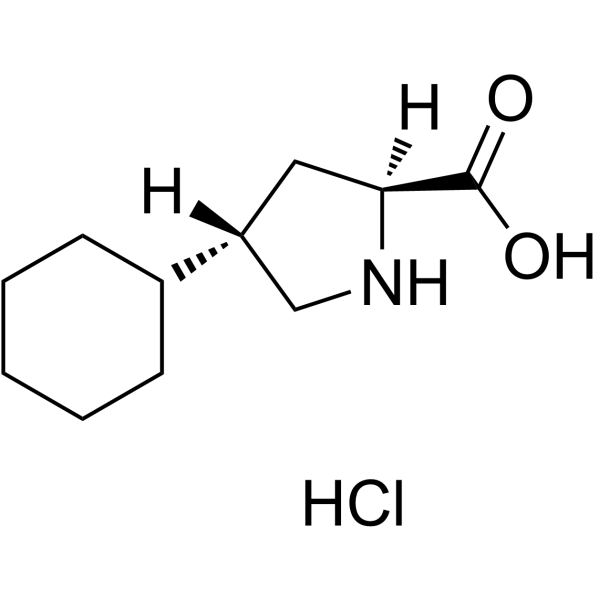 反式-4-环己基-L-脯氨酸盐酸盐结构式