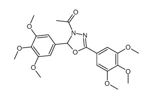1-[2,5-Bis(3,4,5-trimethoxyphenyl)-1,3,4-oxadiazol-3(2H)-yl]ethan one Structure