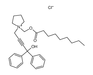 1-(4-hydroxy-4,4-diphenylbut-2-yn-1-yl)-1-((nonanoyloxy)methyl)pyrrolidin-1-ium chloride Structure