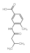 4-甲基-3-[(3-甲基丁酰基)氨基]苯甲酸结构式