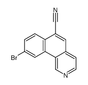 9-bromobenzo[h]isoquinoline-6-carbonitrile结构式