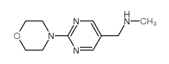 N-甲基-(2-吗啉嘧啶-5-基)甲胺结构式