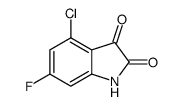 4-Chloro-6-fluoroindoline-2,3-dione Structure