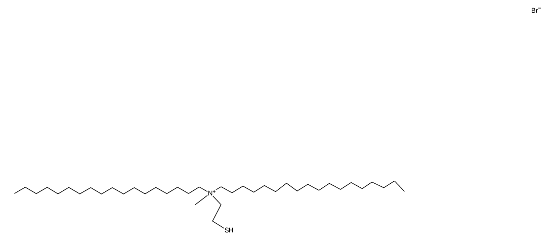N,N-dioctadecyl-N-methyl-(2-mercaptoethyl)ammonium bromide Structure