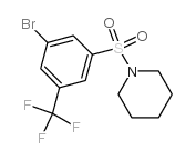 1-((3-Bromo-5-(trifluoromethyl)phenyl)sulfonyl)piperidine Structure