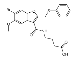 N-(2-phenylthiomethyl-5-methoxy-6-bromobenzofuroyl-3)-γ-aminobutyric acid Structure