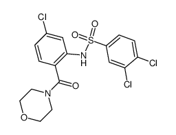 3,4-dichloro-N-[5-chloro-2-(morpholine-4-carbonyl)phenyl]benzenesulfonamide Structure
