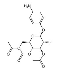 4-aminophenyl 3,4,6-tri-O-acetyl-2-deoxy-2-fluoro-β-D-glucopyranoside Structure