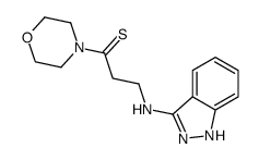 3-(1H-indazol-3-ylamino)-1-morpholin-4-ylpropane-1-thione结构式