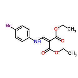 2-((4-溴苯基氨基)亚甲基)丙二酸二乙酯结构式