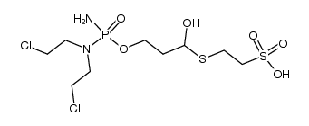 2-((3-((amino(bis(2-chloroethyl)amino)phosphoryl)oxy)-1-hydroxypropyl)thio)ethanesulfonic acid结构式