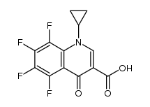 1-Cyclopropyl-5,6,7,8-tetrafluoro-1,4-dihydro-4-oxoquinoline-3-carboxylic acid结构式