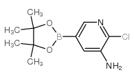 2-chloro-5-(4,4,5,5-tetramethyl-1,3,2-dioxaborolan-2-yl)pyridin-3-amine Structure