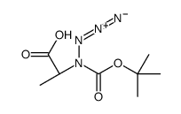 (2S)-2-[azido-[(2-methylpropan-2-yl)oxycarbonyl]amino]propanoic acid结构式