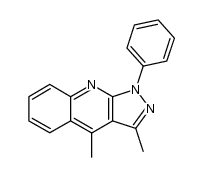 Phenyl-1 dimethyl-3,4 pyrazolo<3,4-b>quinoleine结构式