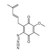 2-azido-5-methoxy-6-methyl-3-(4-methyl-2,4-pentadienyl)-1,4-benzoquinone结构式