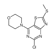 5-氯-2-(甲硫基)-7-(吗啉-4-基)噻唑并[4,5-d]嘧啶结构式