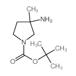 3-氨基-3-甲基-吡咯烷-1-羧酸叔丁酯结构式